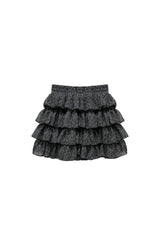LEOPARD CANCAN MINI SKIRT PANTS / GRAY