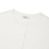 KIRSH PLAIN SEE THROUGH CROP CARDIGAN - WHITE