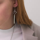 Men's Stick Earrings Surgical Steel_CLEF SQUARE STICK EAR