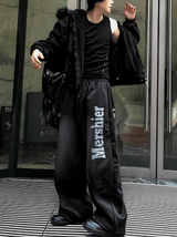 Mershier Side Print Pigment Wash Wide Training Pants