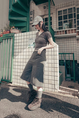 スタッドクロスソックス (グレー)