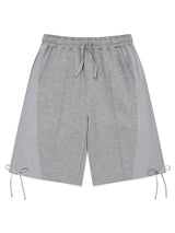 カラーミックスリボンハーフパンツ[メランジグレー]