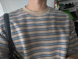 ASCLO クレヨンマルチボーダー半袖Tシャツ (3color)