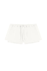Basic logo low rise sweat skirt, White
