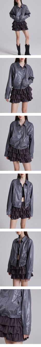 モカスカート IN DARK GREY