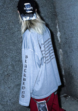 BBD Crushed Faith Pigment Long T-Shirt (Gray)