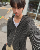 Benny Striped Hood Zip-Up