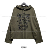 ディングワッフルボクシーフード長袖Tシャツ