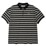 ストライプピケTシャツ [BLACK]