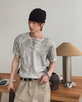 Sein Pigment Henley Neck Short Sleeve T-shirt