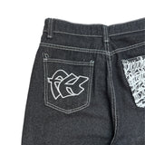 [🖤MD PICK] バックライン バックポイント バミューダデニムパンツ (Black)