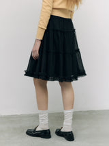 TUTU MIDI SKIRT BLACK