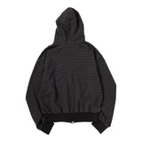 Untitled Starrynight Small Stripe Hood Zip Up BLack Chacoal