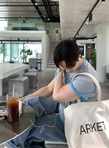 ルックバージップソフトテンセルレイヤードクロップド半袖Tシャツ