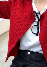 FOB Cable Knit Round Cardigan