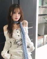 [♡MADE♡] the dot long chiffon scarf