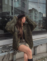 Referred Wool Round Cardigan