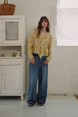 Mild denim pants