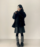 Pony Thick Belt Double High Neck Coat