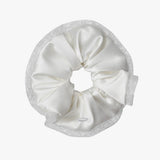 DOT MESH SATIN SCRUNCHIE (IVORY)
