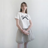 ホワイトリボンセミクロップTシャツ