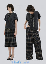 That's neat - CHECK PANTS Convertible Tartan Trousers