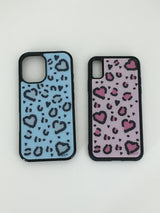 F.heart leopard case (blue)