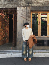 Hughes Sand Wide Denim Pants 2C