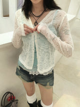 Dot Slub Summer Cardigan (3c)