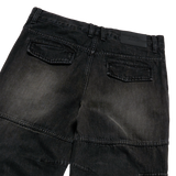 25SS ワイドデニムファティグカーゴパンツ ブラック