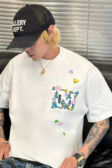 フローラルエンブロイダリーTシャツ