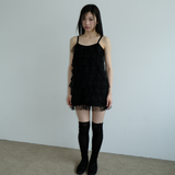 SHA エンブロイダリーカンカンドレス _BLACK