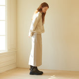 Pocket Long Skirt Beige