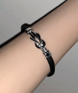 S.STEEL Starlight Knot Leather Bracelet