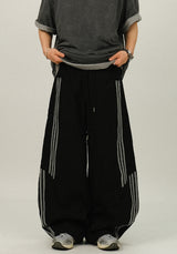 RU Track Nylon Curved Banding Pants
