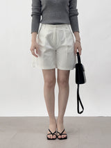 Agnelli 3/4 pintuck shorts