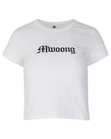 Mwoong ベーシッククロップTシャツ(ホワイト)