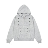 Margo Military Button Hoodie Zip-up