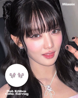 [IDLE Minnie Pick!] Pink Ribbon Cubic Earring