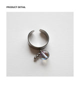 Grey moonstone bold ring