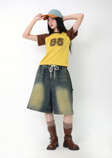 トーンダウンラグラン半袖Tシャツ