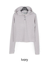 アルンボーダーフード長袖Tシャツ
