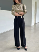 Loire Two-Button Wide Slacks