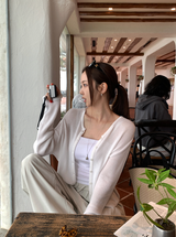 Loop Summer Ribbed Knit Cardigan / 4 colors