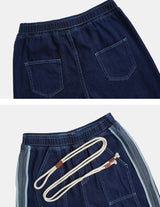 [BELT SET] Rope Line Denim Pants