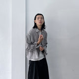 ボクシー チェック クロップド シャツ