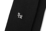 tht rib knee socks - black   