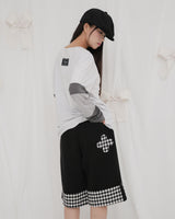 DOT STRIPE HENLEY NECK LONG SLEEVE 