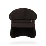VA Stud Fly Newsboy Cap / Brown