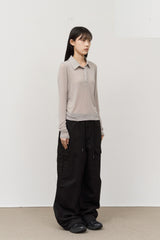 (W) Ercu Silky Collar Top